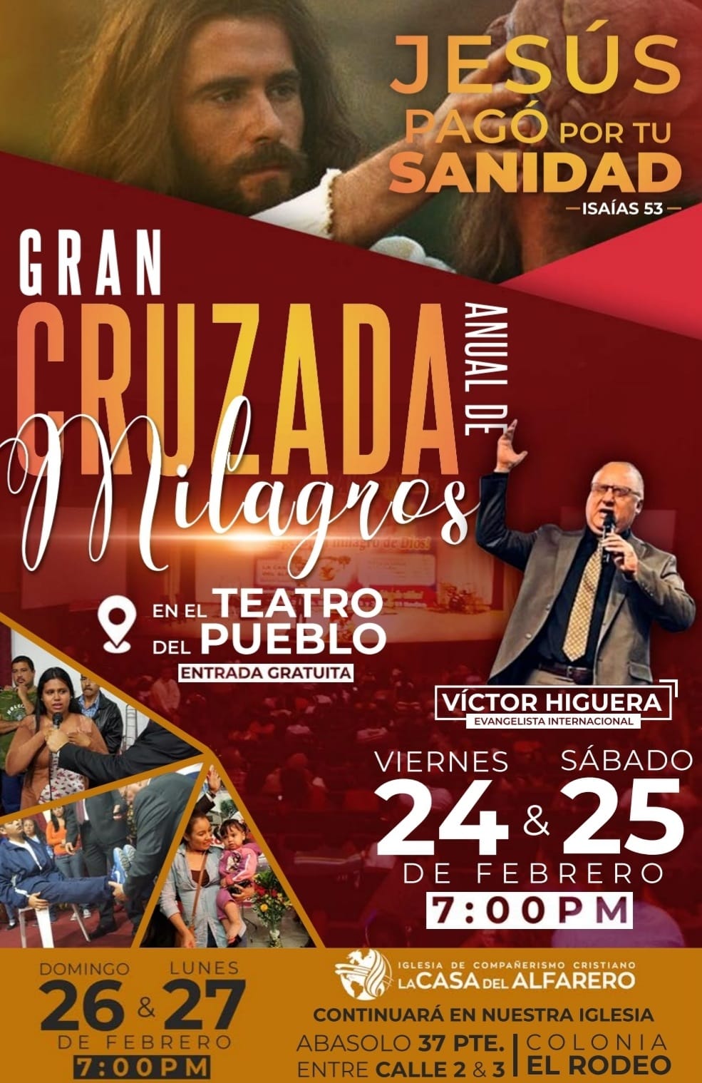 Viernes y Sábado: Gran Cruzada de Milagros