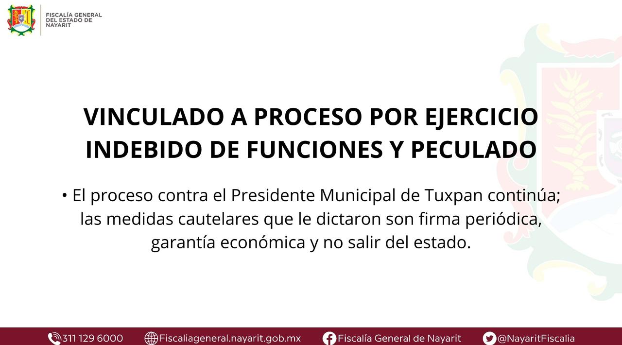 Alcalde de Tuxpan sale en libertad